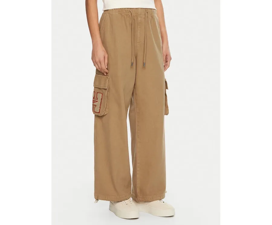 obrazek 1 Tommy Jeans Spodnie materiałowe DW0DW20531 Beżowy Relaxed Fit