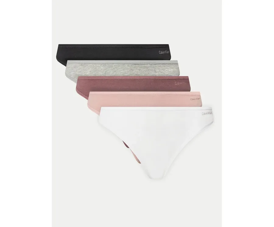 obrazek 1 Calvin Klein Underwear Komplet 5 par stringów Thong 5Pk 000QD5250E Kolorowy