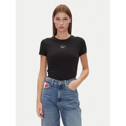Zdjęcie Tommy Jeans T-Shirt Tjw Slim Essential Logo 2 Tee DW0DW20316 Czarny Regular Fit
