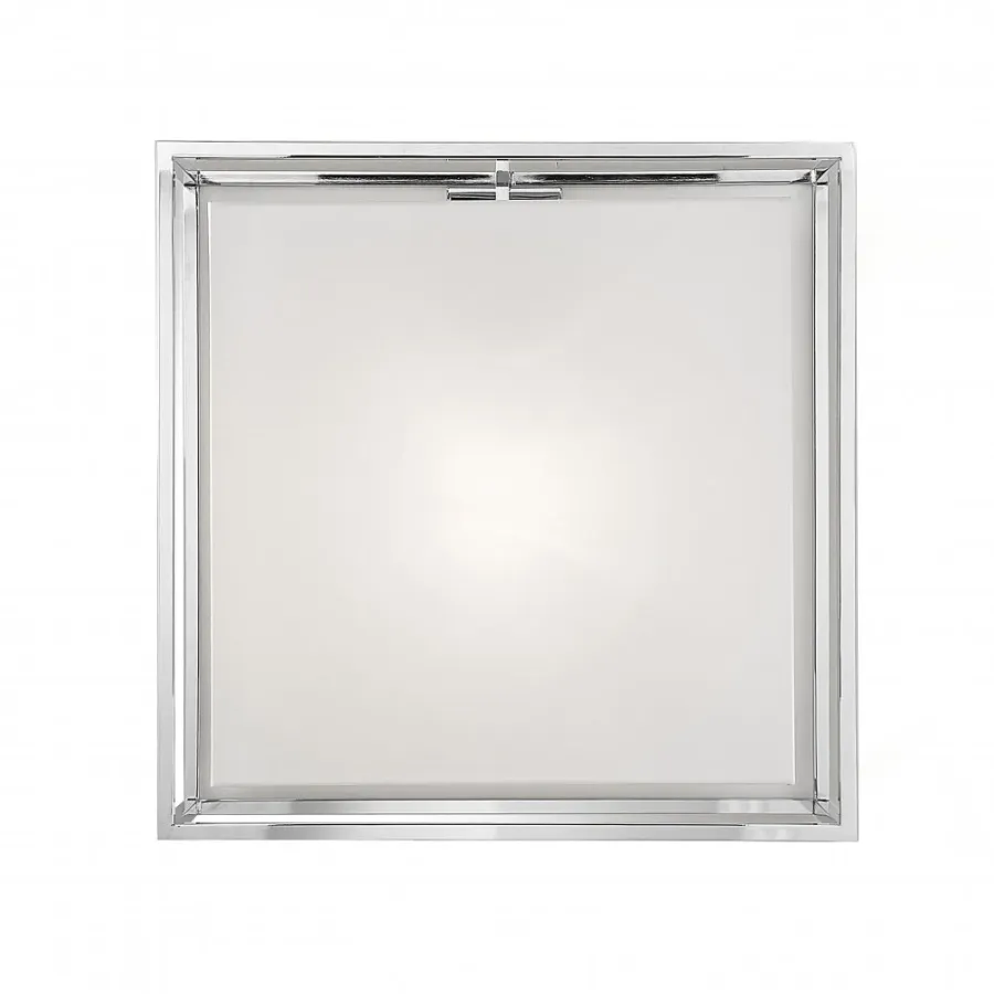obrazek 4 Kwadratowa duża lampa ścienna z chromowanego mosiądzu H.50xL.50xP.20 cm