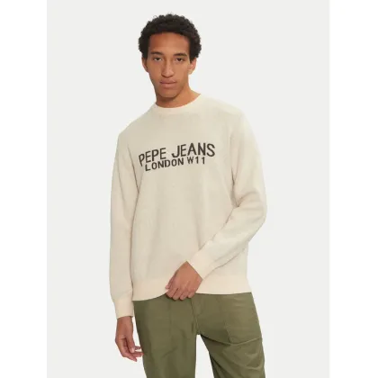 Zdjęcie Pepe Jeans Sweter Cardin PM702466 Écru Regular Fit