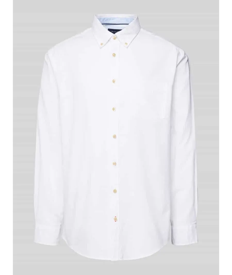 obrazek 1 Koszula casualowa o kroju regular fit z kołnierzykiem typu button down