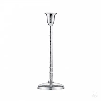 Zdjęcie Pojedynczy srebrny świecznik o prostym, ponadczasowym kształcie - Zaramella Argenti