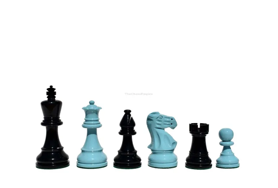 obrazek 1 Niebiesko-czarny zestaw figur szachowych - The Chess Empire