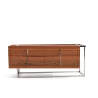 Picture A unique Portuguese sideboard made of Tineo wood and stainless steel