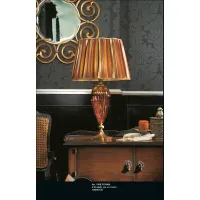 Picture Amber crystal lamp with a flower-shaped lampshade - Il Paralume Marina