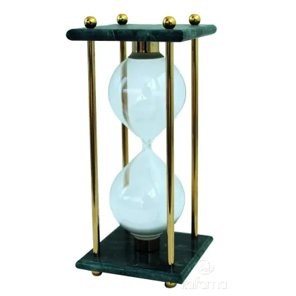 Picture A beautiful hourglass on a marble base from the Italian manufacturer - Italfama