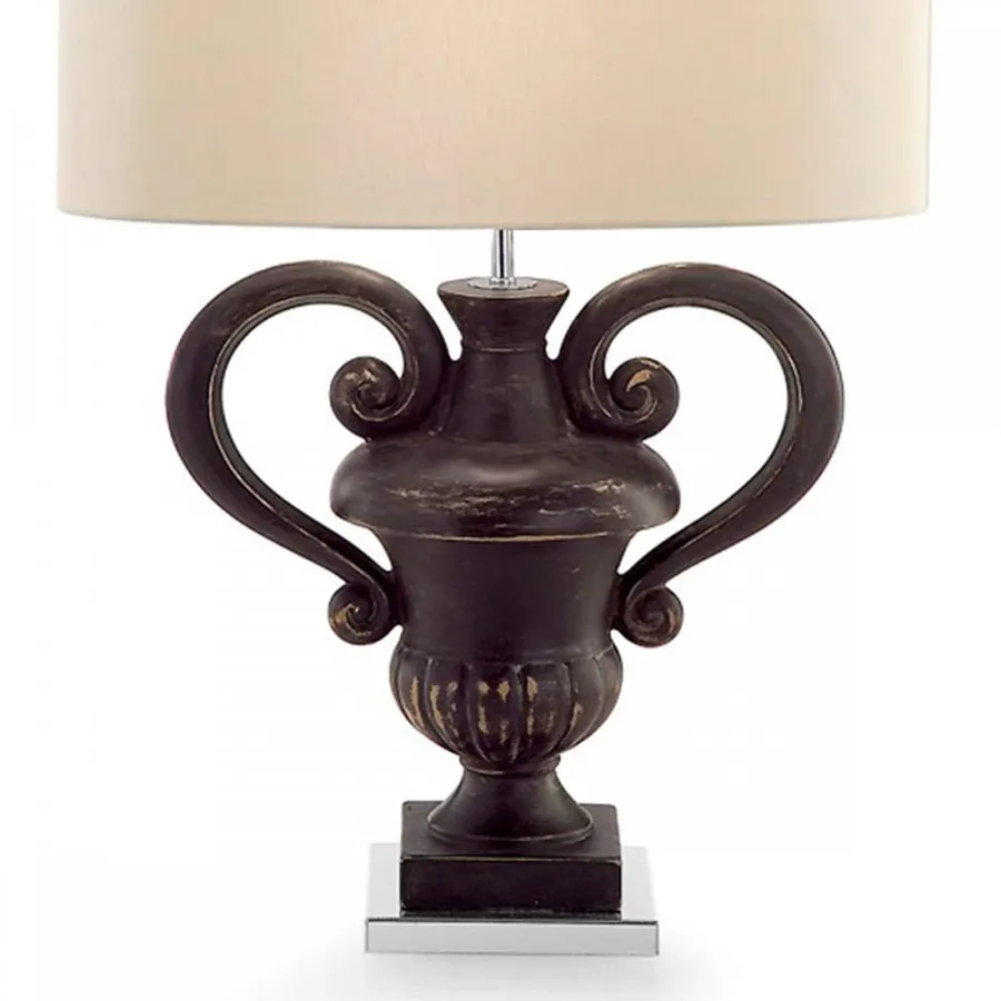 obrazek 3 Ceramiczna lampa stołowa z włoch H.45xL.38xP.16,5 cm