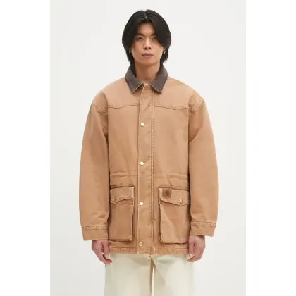 Zdjęcie Carhartt WIP kurtka bawełniana OG Santa Fe Coat kolor brązowy przejściowa I034314.00S4O