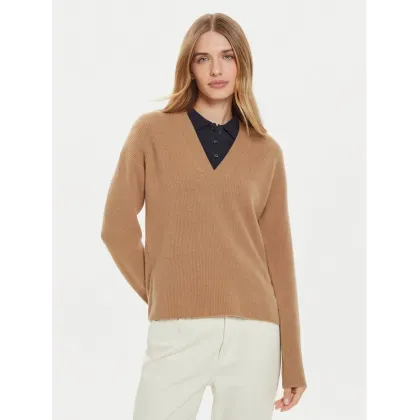 Zdjęcie Tommy Hilfiger Sweter WW0WW43101 Beżowy Relaxed Fit