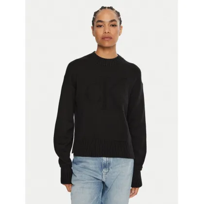 Zdjęcie Calvin Klein Jeans Sweter J20J224224 Czarny Regular Fit
