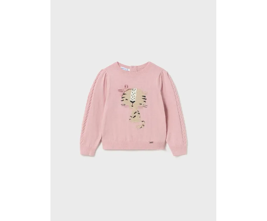 obrazek 1 Mayoral Sweter 2.312 Różowy Regular Fit