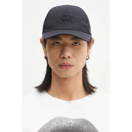 Zdjęcie C.P. Company czapka z daszkiem kolor granatowy z aplikacją 18CMAC147A005904A