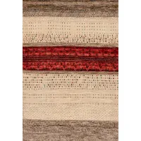 Picture Elegant beige and red carpet, hand-woven from Iran - Jordan