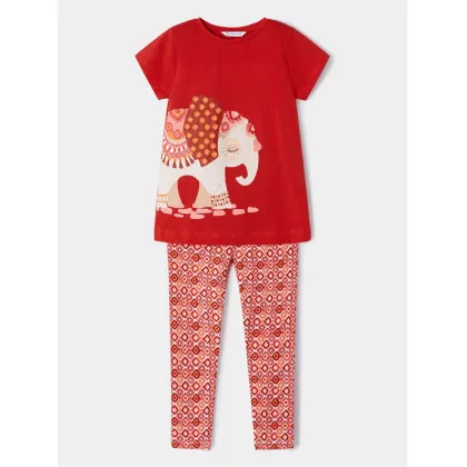 Zdjęcie Mayoral Komplet t-shirt i legginsy 3711 Czerwony Regular Fit