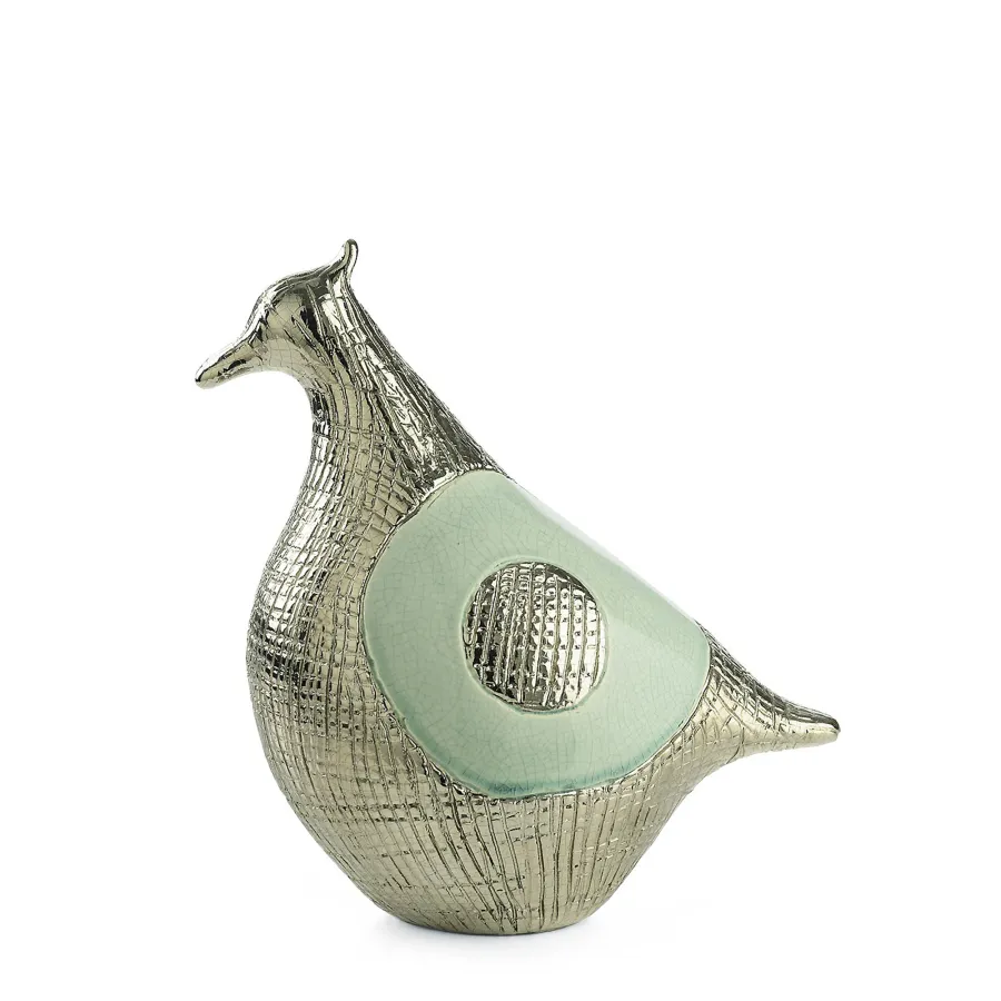 obrazek 2 Ceramiczny szkliwiony ptak H.29xL.16xP.27 cm