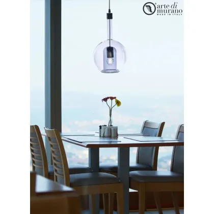 Zdjęcie Mała prestiżowa lampa wisząca ze szkła Murano