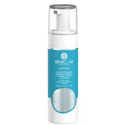 Zdjęcie BasicLab Nawilżająca pianka myjąca do skóry suchej i wrażliwej 150 ml Basiclab Dermocosmetics