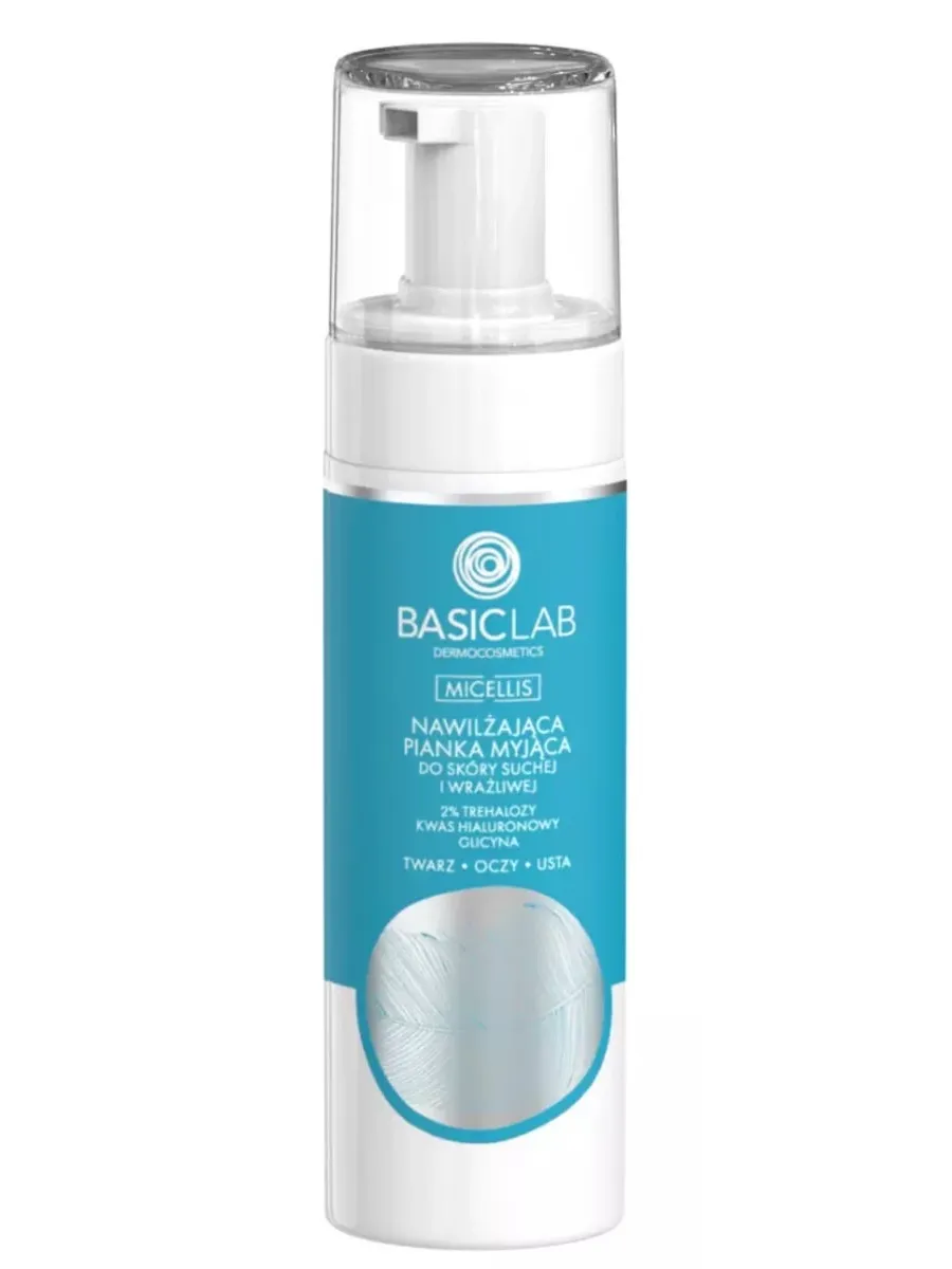 obrazek 1 BasicLab Nawilżająca pianka myjąca do skóry suchej i wrażliwej 150 ml Basiclab Dermocosmetics