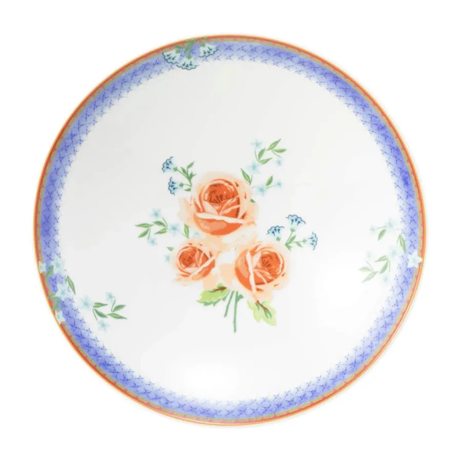 obrazek 2 Porcelanowy talerz na makaron lub zupę 23 cm zdobiony motywem róży - Seltmann Weiden