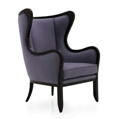 Zdjęcie Fioletowy bukowy fotel w stylu nowoczesnym - Sevensedie