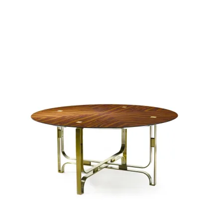 Zdjęcie Niepowtarzalny stół jadalniany z okrągłym blatem H.75xDia.160 cm