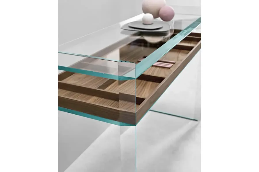obrazek 2 Włoska stylowa konsola z przezroczystego szkła - Tonelli Design