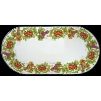 Picture A unique garden countertop made of volcanic lava decorated with a fruit motif - Ceramiche Valchida