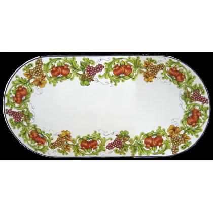 Zdjęcie Wyjątkowy blat do ogrodu wykonany z lawy wulkanicznej zdobiony owocowym motywem - Ceramiche Valchida