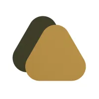 Picture Stylish triangular glass coaster made of mustard and olive leather