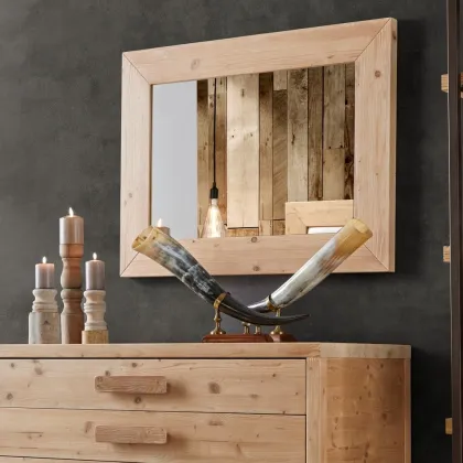 Zdjęcie Lustro w ramie z litego drewna jodłowego - Zanini