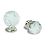 Zdjęcie Fantastyczna gałka Aster do mebli z mosiądzu i szkła