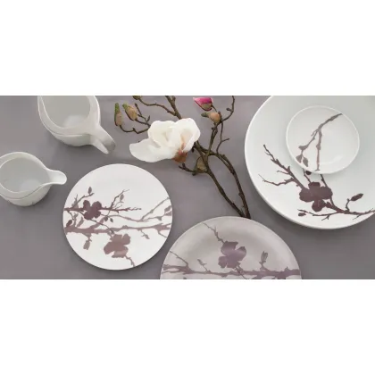 Zdjęcie Przepiękny komplet porcelanowej zastawy stołowej dla 12 osób - Porcel