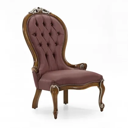 Zdjęcie Elegancki fotel w stylu klasycznym o strukturze drewna bukowego - Sevnsedie