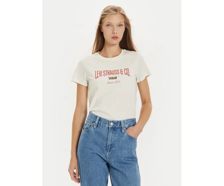 obrazek 1 Levi's® T-Shirt The Perfect 17369-2805 Écru Standard Fit