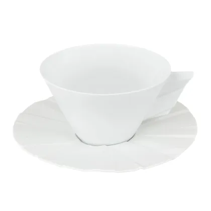 Picture Porcelain tea cup and saucer from the Matrix collection designed by Bartek Mejor - 6 pieces - Vista Alegre