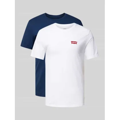 Zdjęcie T-shirt z nadrukiem z logo w zestawie 2 szt.