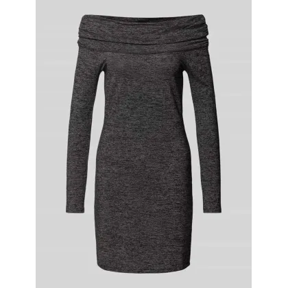 Zdjęcie Sukienka mini z dekoltem carmen i błyszczącą nicią model ‘ROMA’