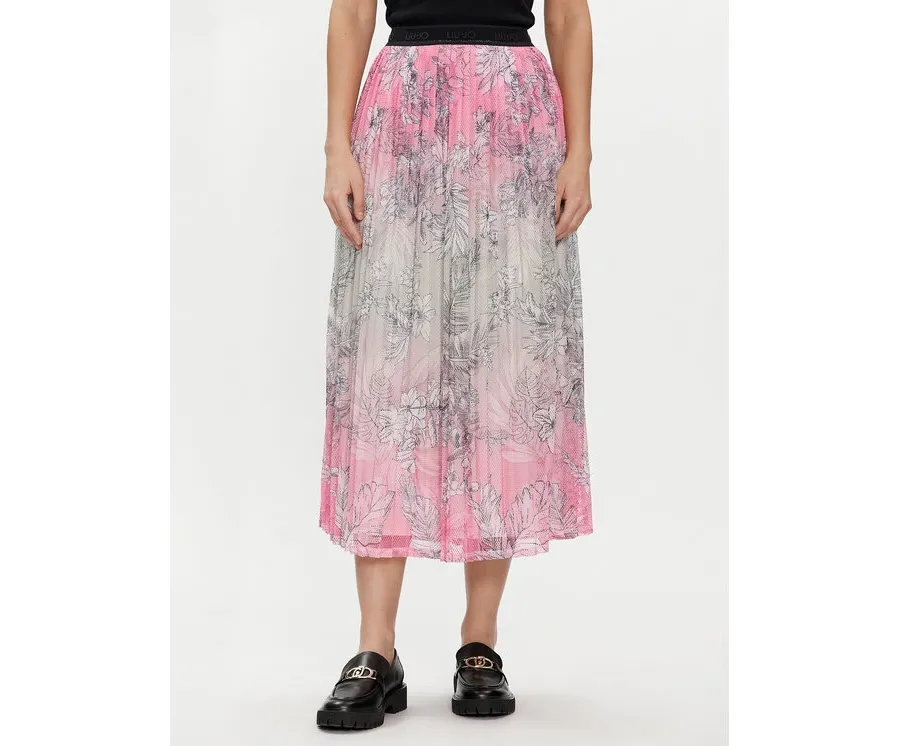 obrazek 1 Liu Jo Spódnica plisowana TA4228 J4660 Różowy Regular Fit