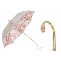 Picture A beautiful romantic women's umbrella decorated with a subtle floral motif - Pasotti