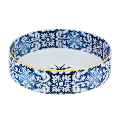 Zdjęcie Porcelanowa mała miska na sałatki Transatlântica ze złożonym roślinnym ornamentem - Vista Alegre
