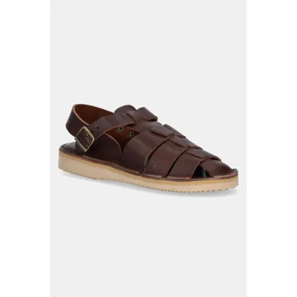 Zdjęcie Fracap sandały skórzane Sandals kolor brązowy D034