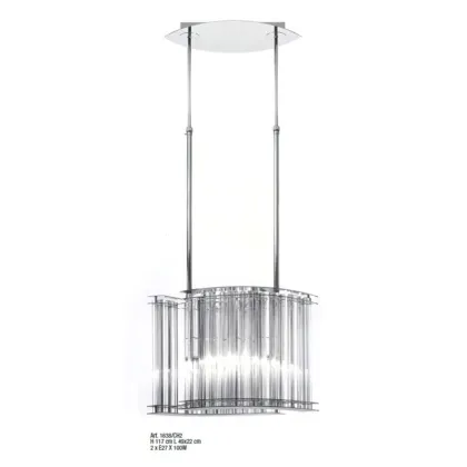 Zdjęcie Stylowy żyrandol z przezroczystymi trójścianami ze szkła Murano - Il Paralume Marina