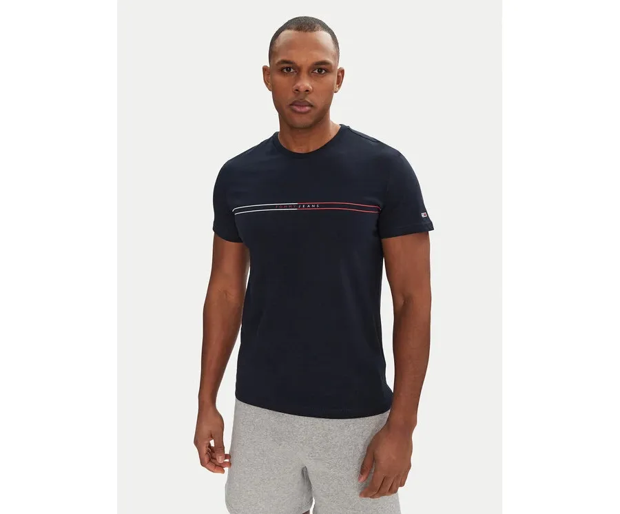 obrazek 1 Tommy Jeans T-Shirt Entry Graphic DM0DM20779 Granatowy Slim Fit