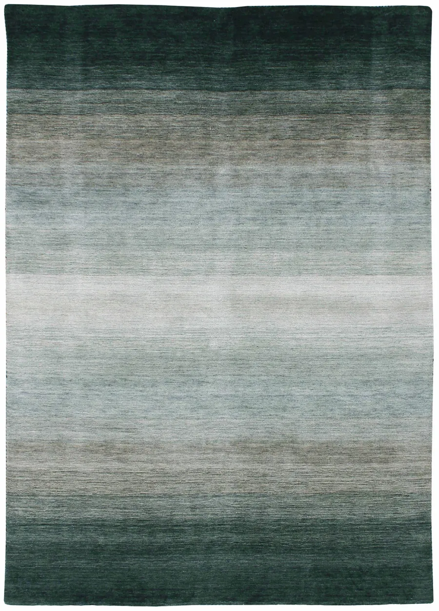 obrazek 1 Stylowy zielony dywan cieniowany - PANORAMA BLACK GREY 7005