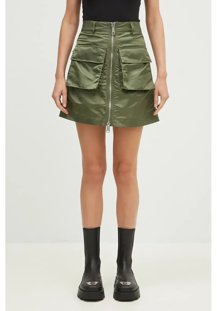 obrazek 1 Alpha Industries spódnica kolor zielony mini prosta 148066