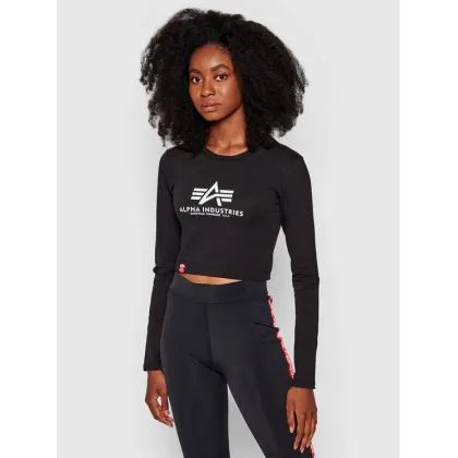 Zdjęcie Alpha Industries Bluzka Basic Cropped 116076 Czarny Slim Fit