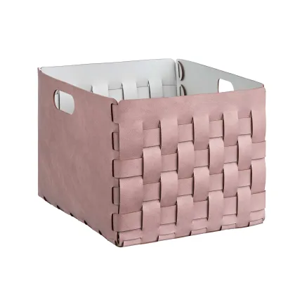 Zdjęcie Kosz Bottega 35x40xH30 cm w wyjątkowym kolorze pudrowego różu