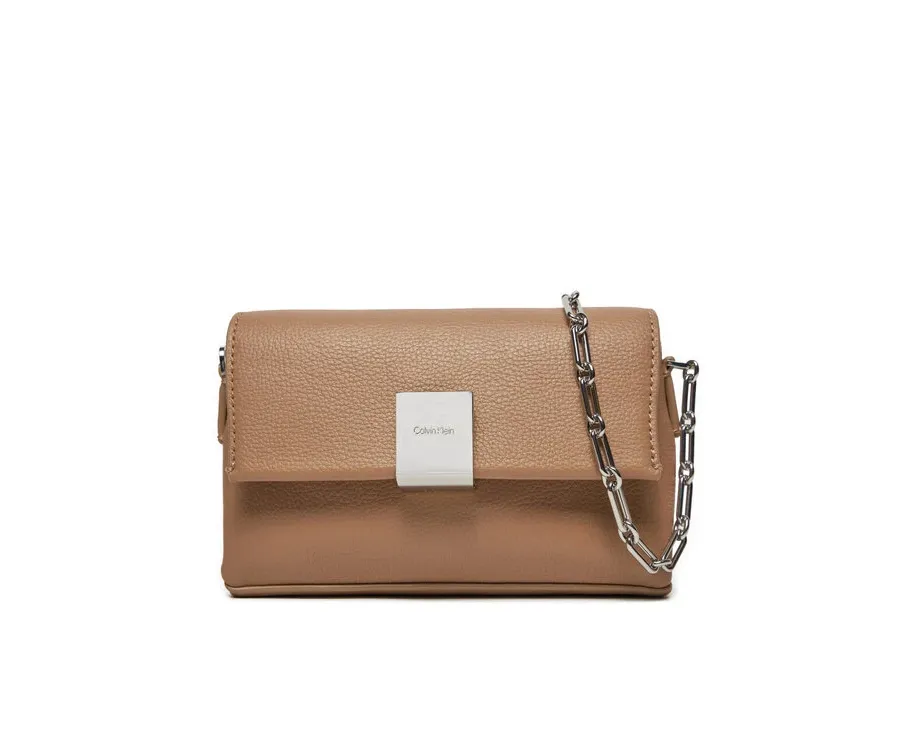 obrazek 1 Calvin Klein Torebka Ck Plaque Sm Crossbody W/Chain K60K612785 Brązowy