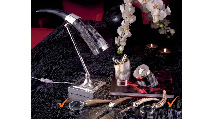 obrazek 1 Szykowna lupa z uchwytem z rogu wołowego lub jelenia